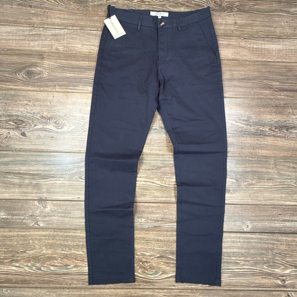 Collars & Co Mens Size 30x32 CEO Classic Pants Navy Blue Stretch Chino NWT